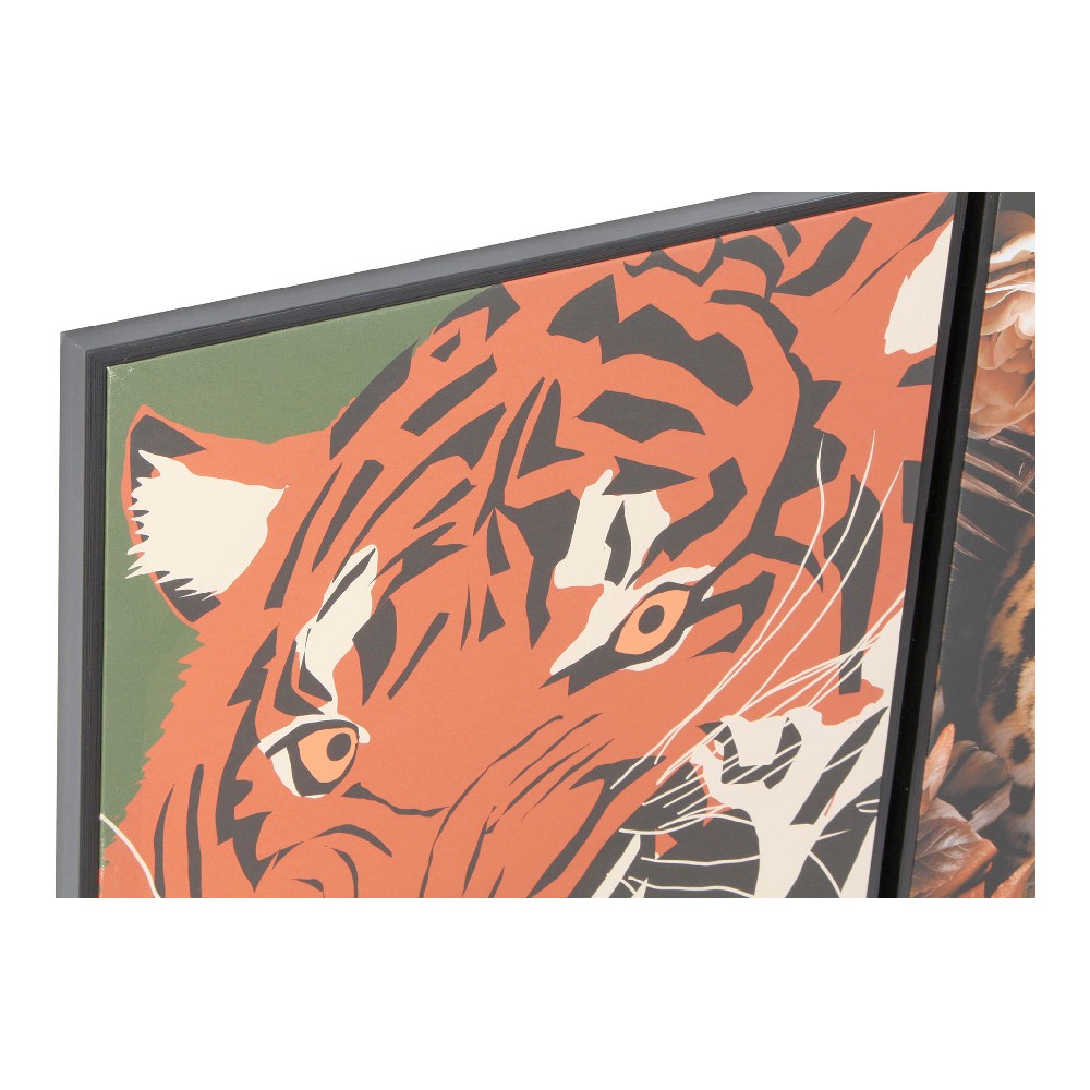 Tavla DKD Home Decor 52 x 2,7 x 72 cm Tiger Modern (2 antal) - 4