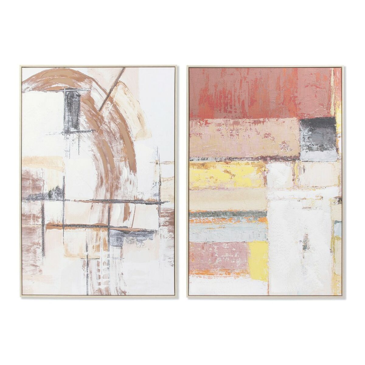 Tavla DKD Home Decor Abstrakt 83 x 4,5 x 123 cm Modern (2 antal)