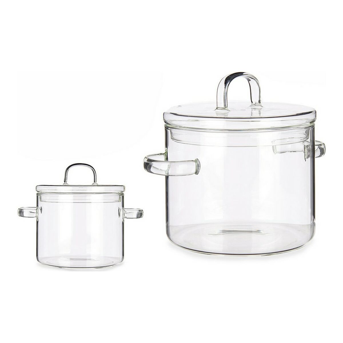 Gryta med lock Borosilikatglas Transparent (14,5 x 15,8 x 20 cm) - 4
