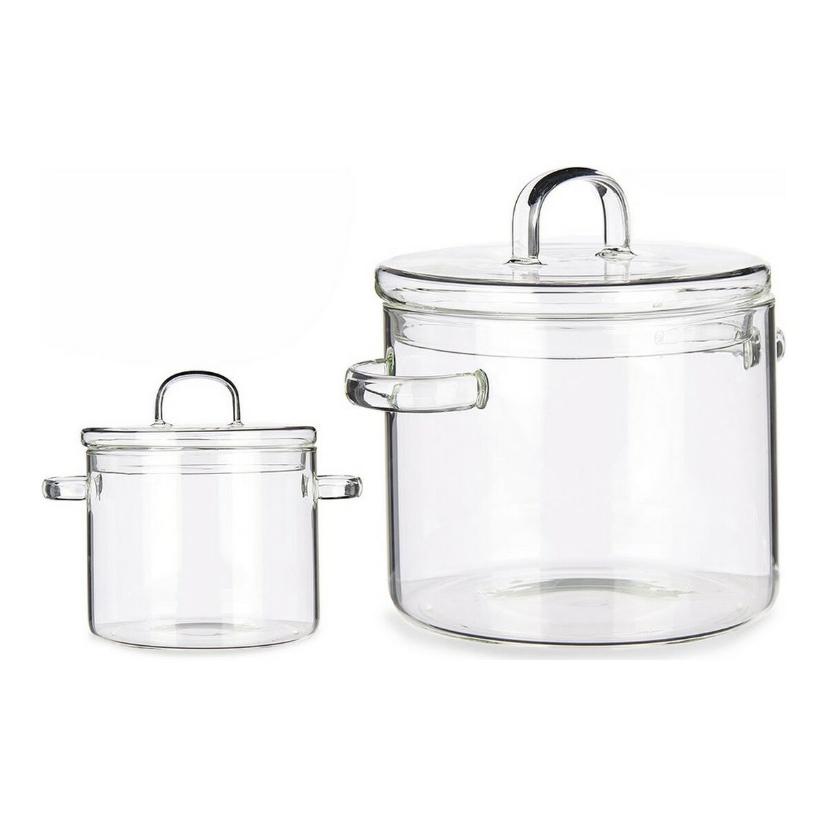 Gryta med lock Borosilikatglas Transparent (15,4 x 16,8 x 20,5 cm) - 4