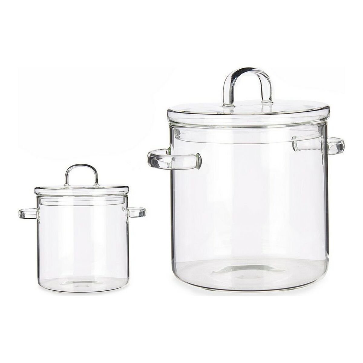 Gryta med lock Borosilikatglas Transparent (15,3 x 19,5 x 21 cm) - 4