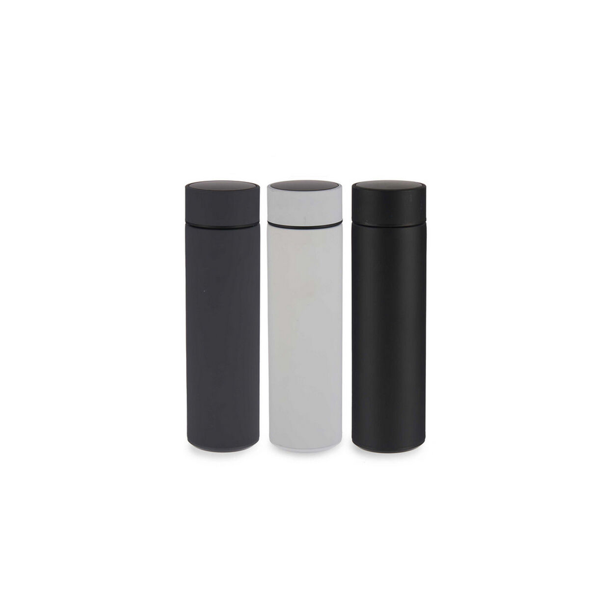 Termos LED-skärm Vit Svart Grå Silikon Rostfritt stål Plast 400 ml - 4
