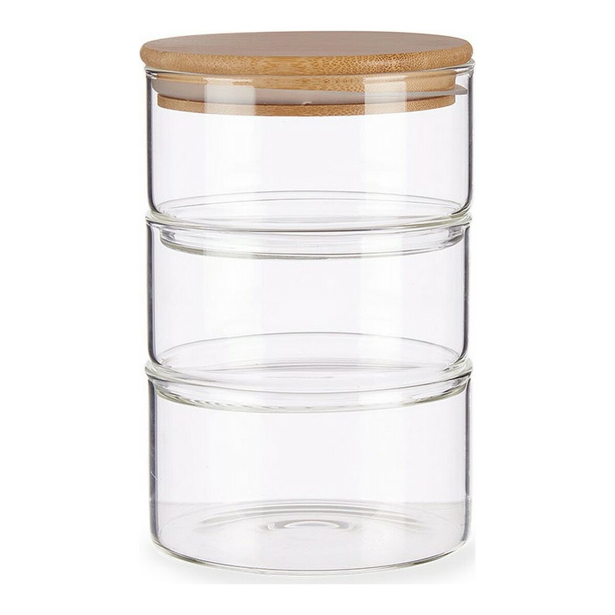 Burk Brun Transparent Bambu Borosilikatglas (1200 ml) - 3