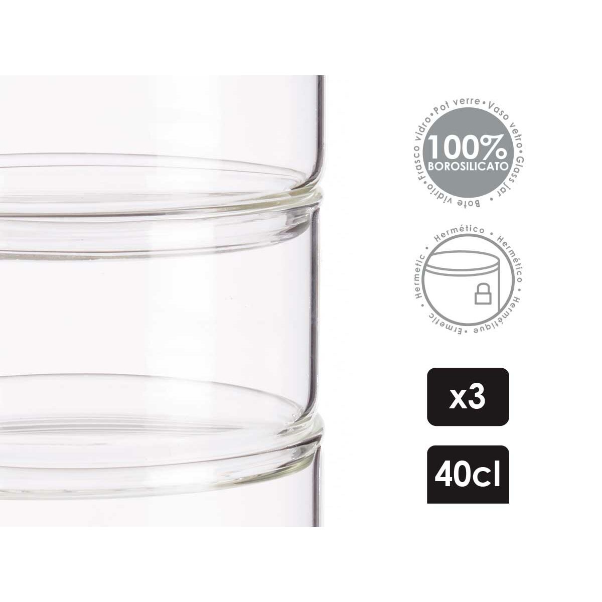 Burk Brun Transparent Bambu Borosilikatglas (1200 ml) - 7