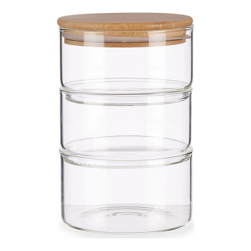 Burk Brun Transparent Bambu Borosilikatglas (1200 ml)