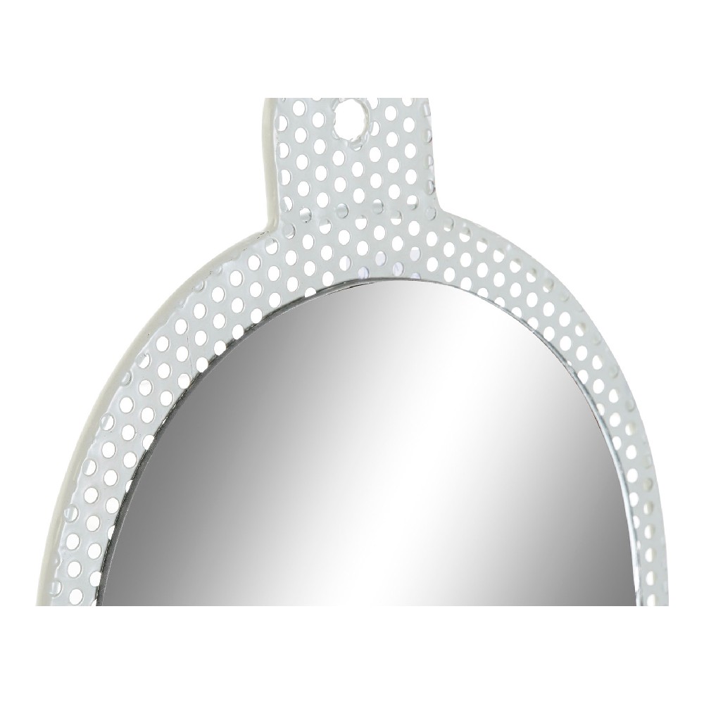 Väggspegel DKD Home Decor Vit Rosa Metall Glas 22 x 1,5 x 40 cm (2 antal) - 4