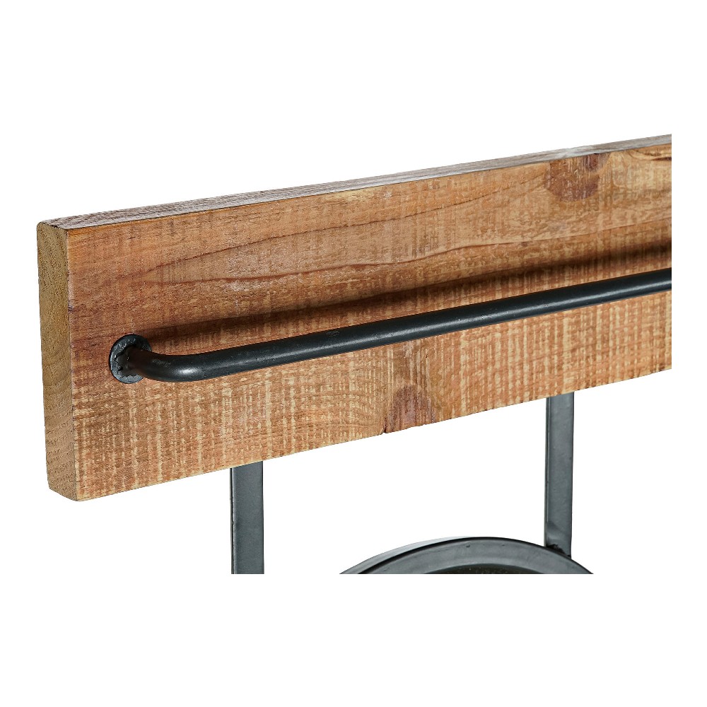Väggspegel DKD Home Decor Svart Metall Gran Speglar (80 x 15 x 20 cm) - 3