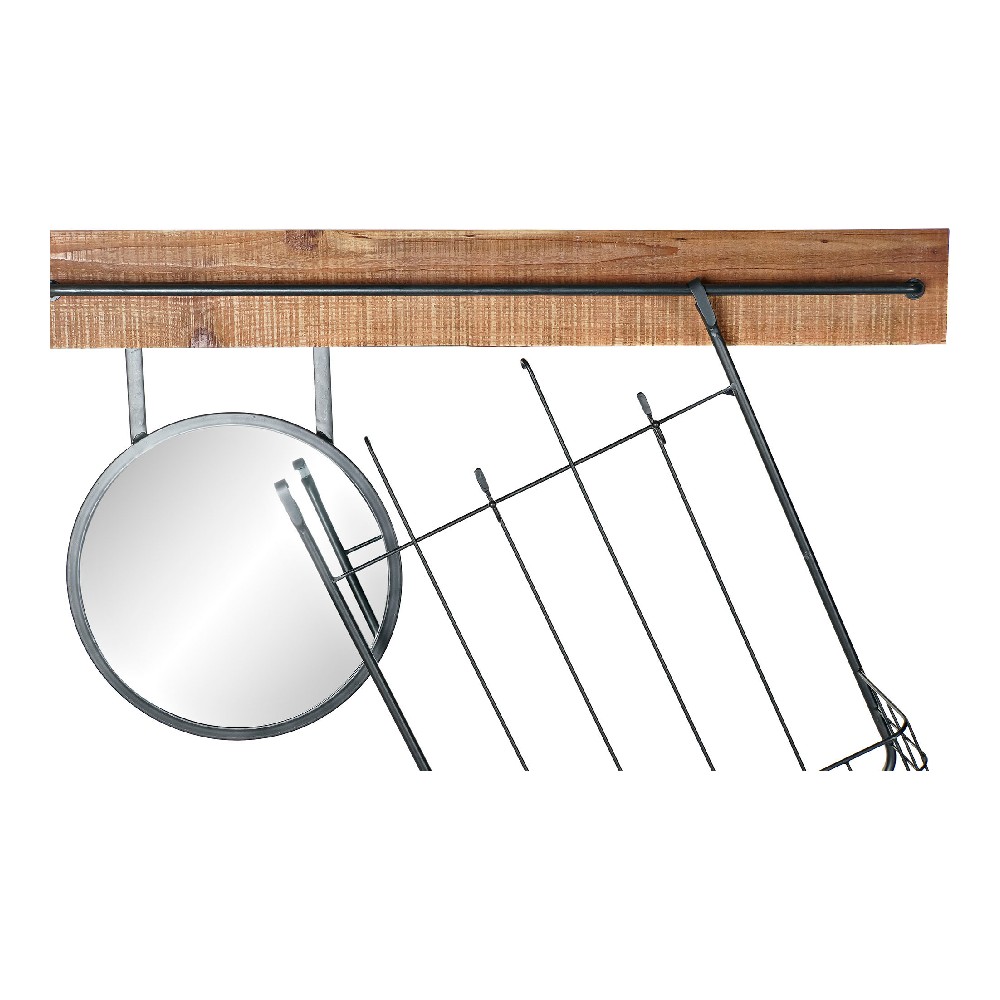 Väggspegel DKD Home Decor Svart Metall Gran Speglar (80 x 15 x 20 cm) - 4