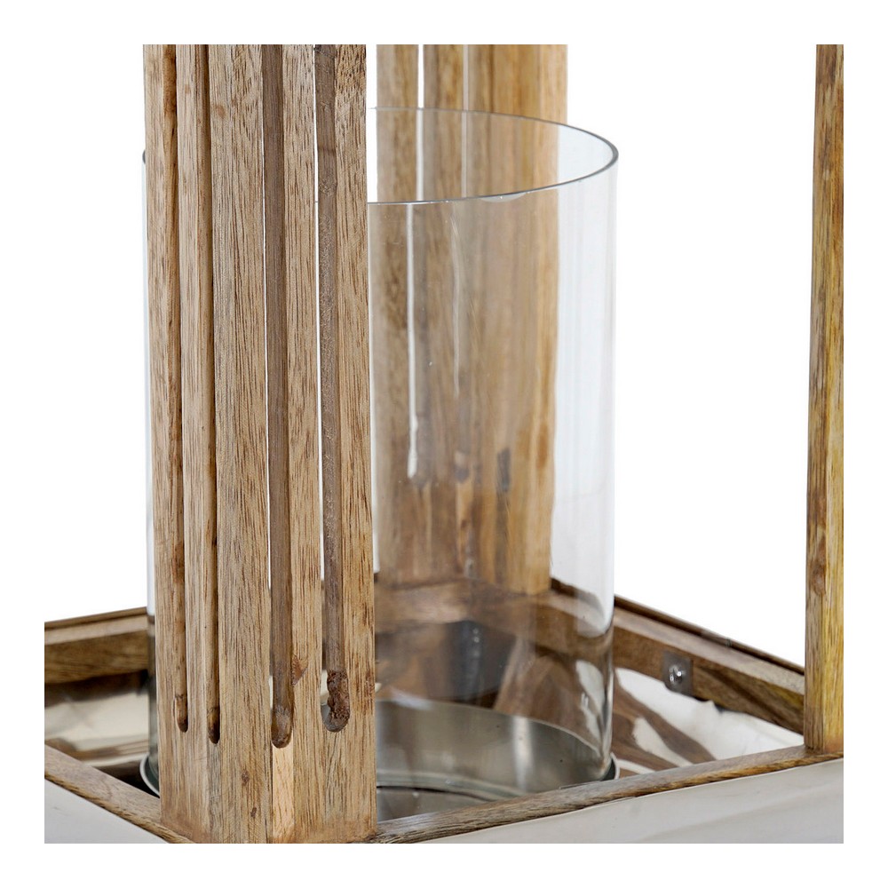Lykta DKD Home Decor Glas Metall Silver (23 x 23 x 36 cm) - 3