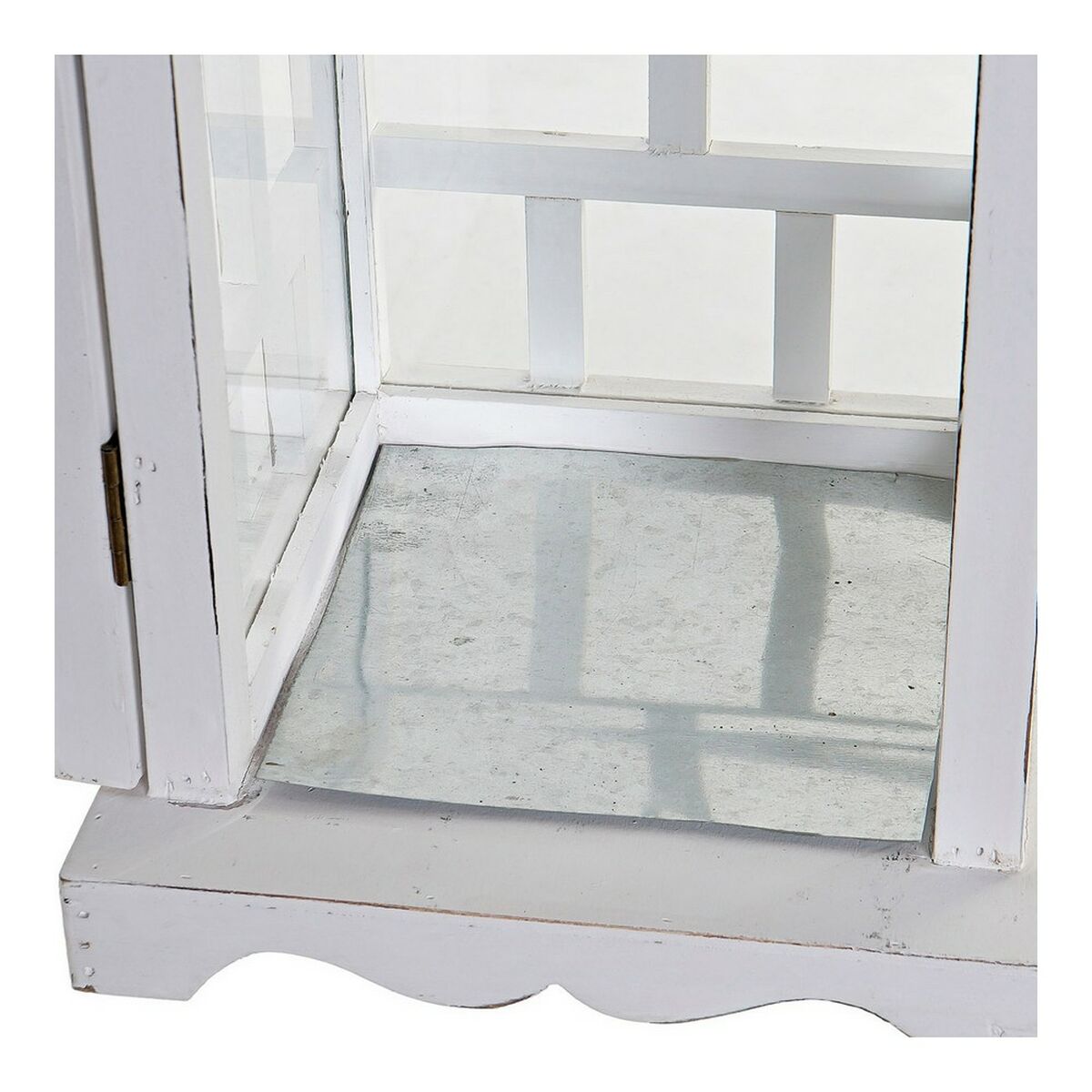 Lykta DKD Home Decor Glas Vit Furu (22.5 x 22.5 x 47 cm) - 5