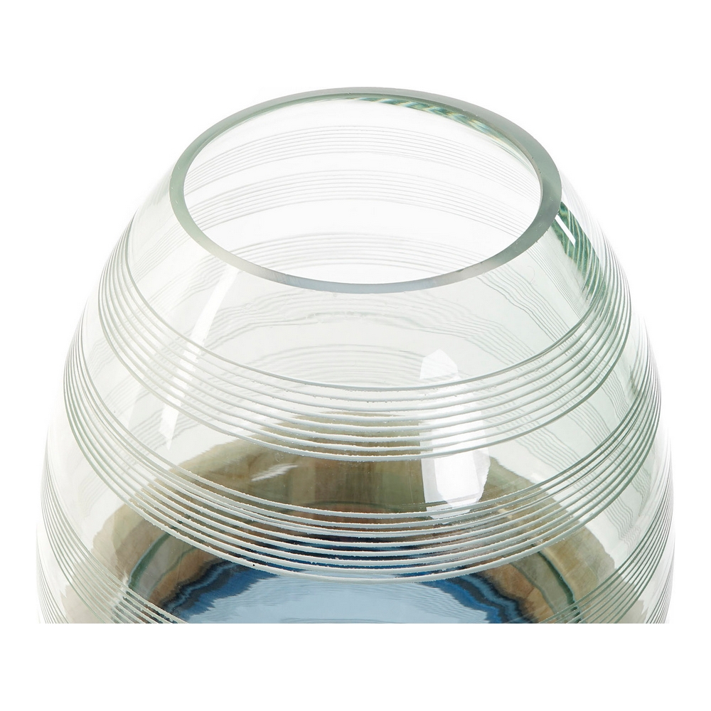Vas DKD Home Decor Blå Mint Trä Glas Modern (21 x 21 x 43 cm) - 3