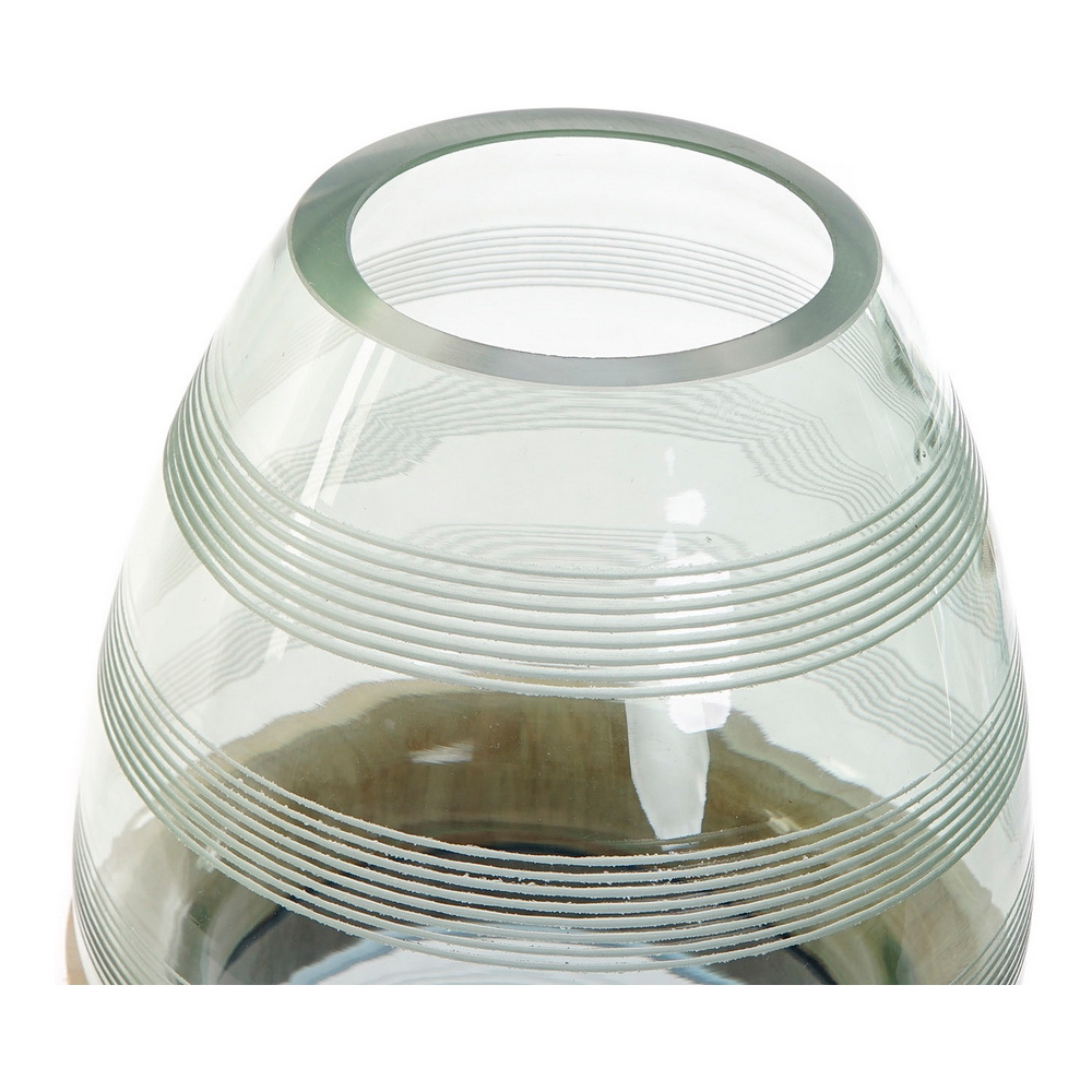 Vas DKD Home Decor Blå Mint Trä Glas Modern (18 x 18 x 36 cm) - 3