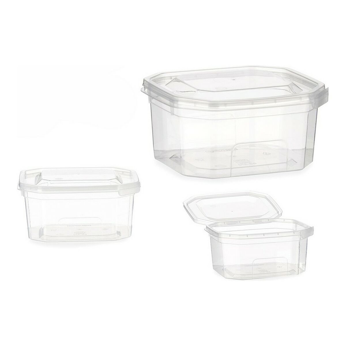 Lunchlåda Rektangulär Transparent polypropen (370 ml) - 4
