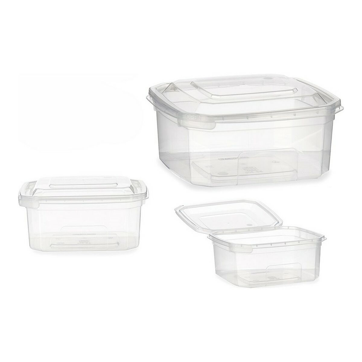 Lunchlåda Rektangulär Transparent polypropen (500 ml) - 4