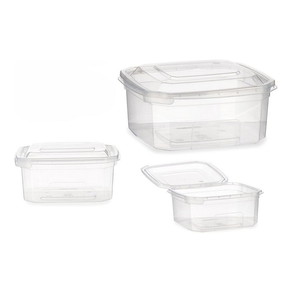 Lunchlåda Rektangulär Transparent polypropen (500 ml) - 2