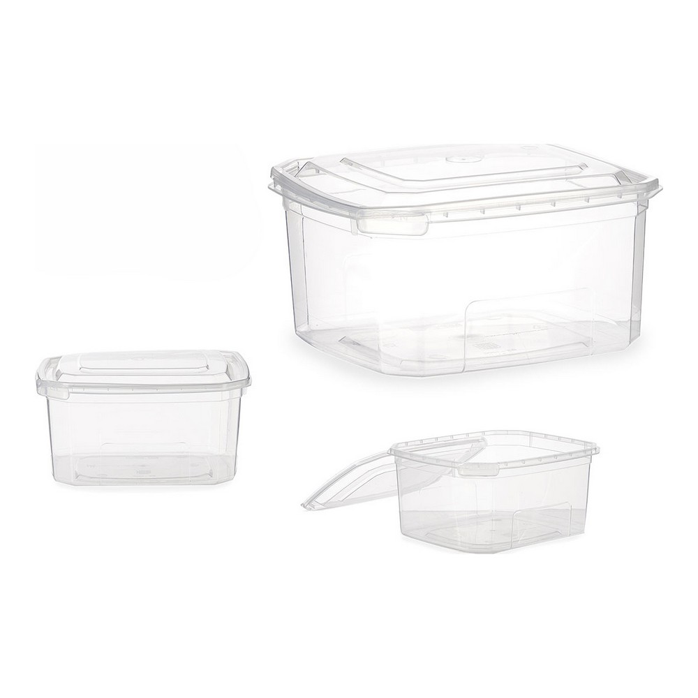 Lunchlåda Rektangulär Transparent polypropen (1000 ml) - 2