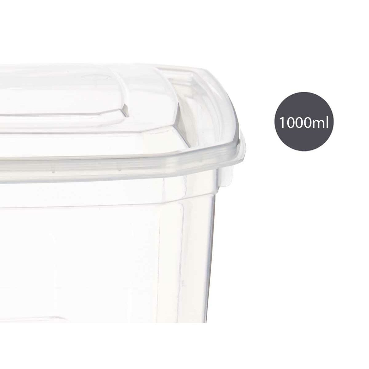 Lunchlåda Rektangulär Transparent polypropen (1000 ml) - 6