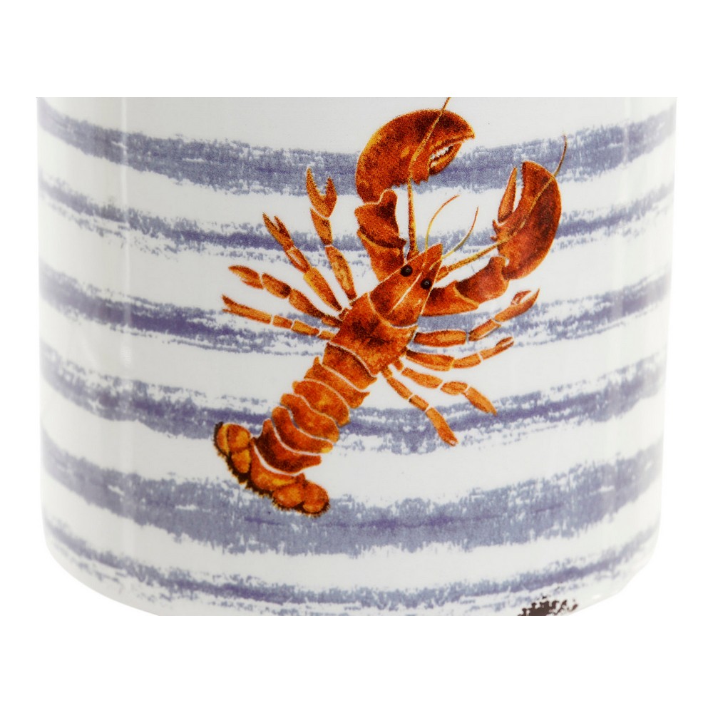 Kruka för köksredskap DKD Home Decor Blå Vit Medelhavs 5 Delar 11,5 x 11,5 x 26 cm - 3