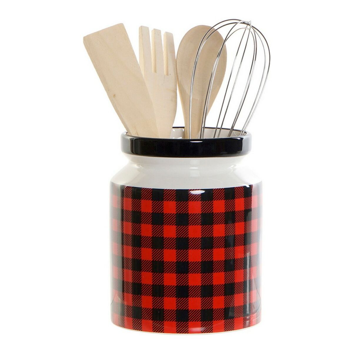 Kruka för köksredskap DKD Home Decor Svart Multicolour 1 L 11,5 x 11,5 x 26 cm - 5