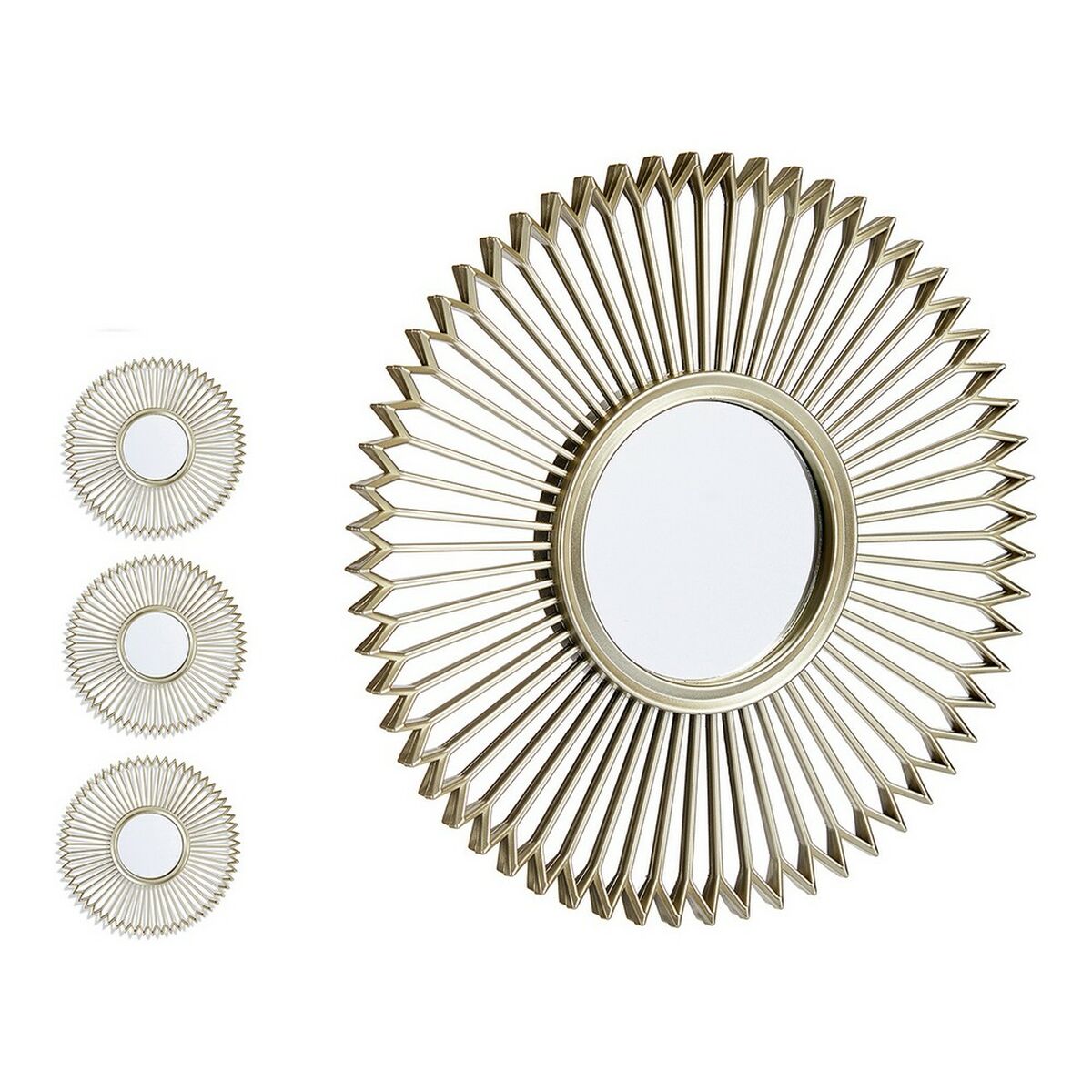 Väggspegel Plast champagne (25 x 1,5 x 25 cm) (3 pcs) - 6
