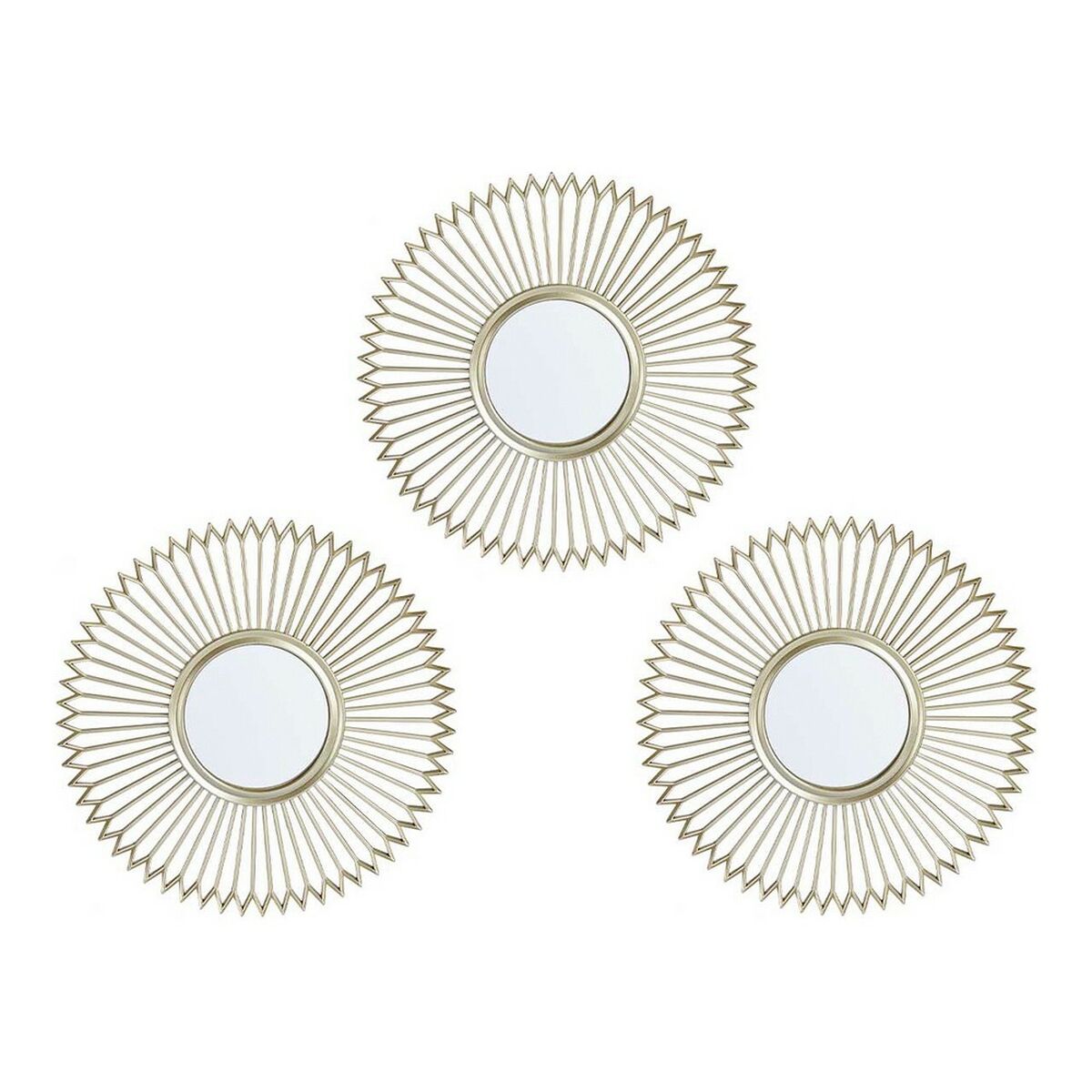 Väggspegel Plast champagne (25 x 1,5 x 25 cm) (3 pcs) - 5