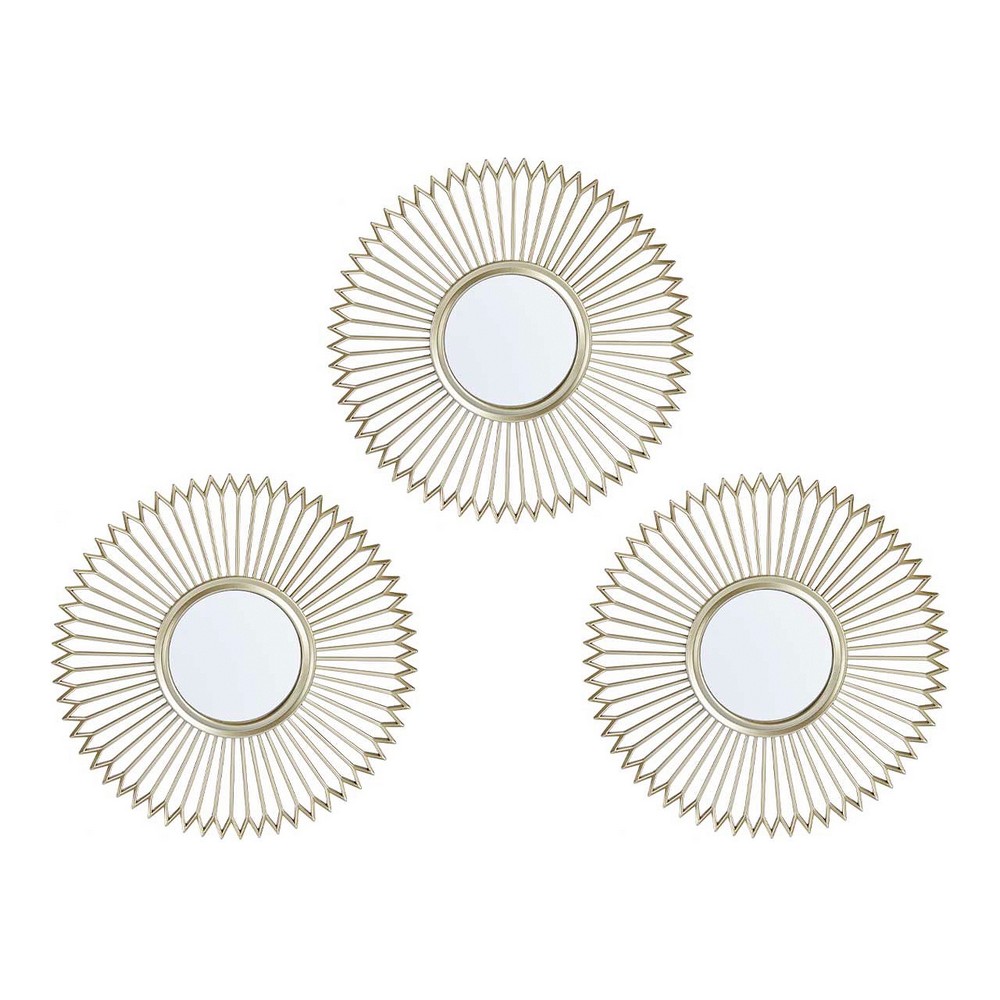 Väggspegel Plast champagne (25 x 1,5 x 25 cm) (3 pcs) - 2