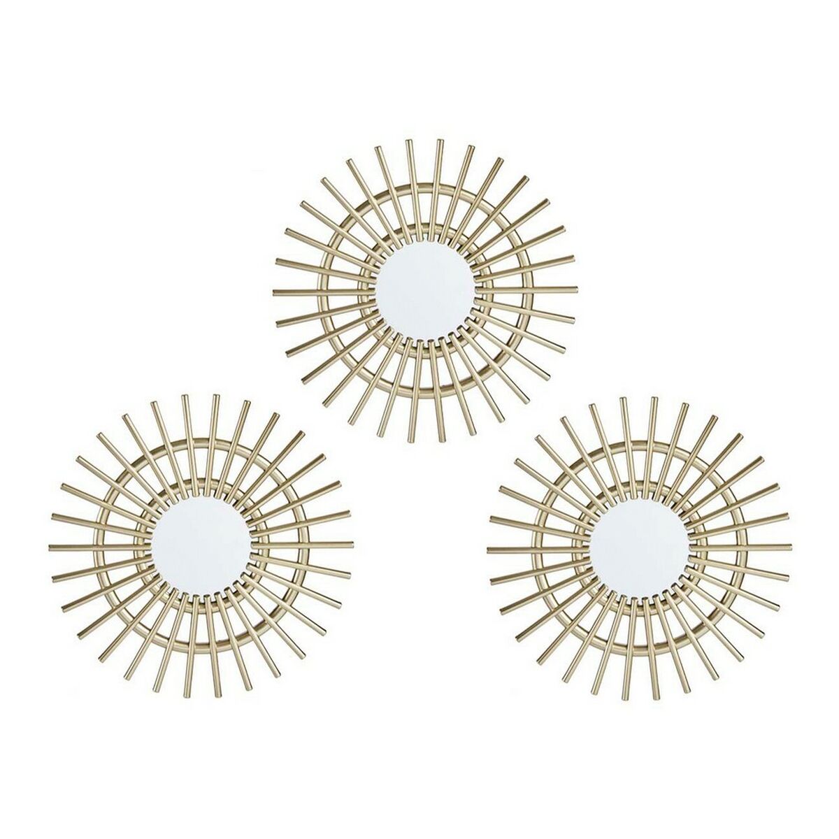 Väggspegel Ax Gyllene Plast champagne (25 x 1,5 x 25 cm) (3 pcs) - 4