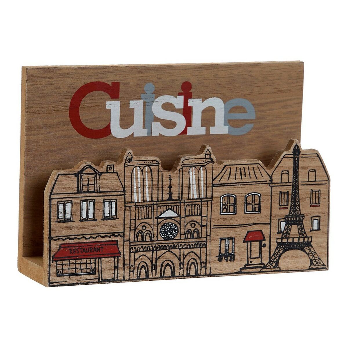 Servetthållare DKD Home Decor Cusine Multicolour Trä Trä MDF 16 x 11 x 5 cm - 4