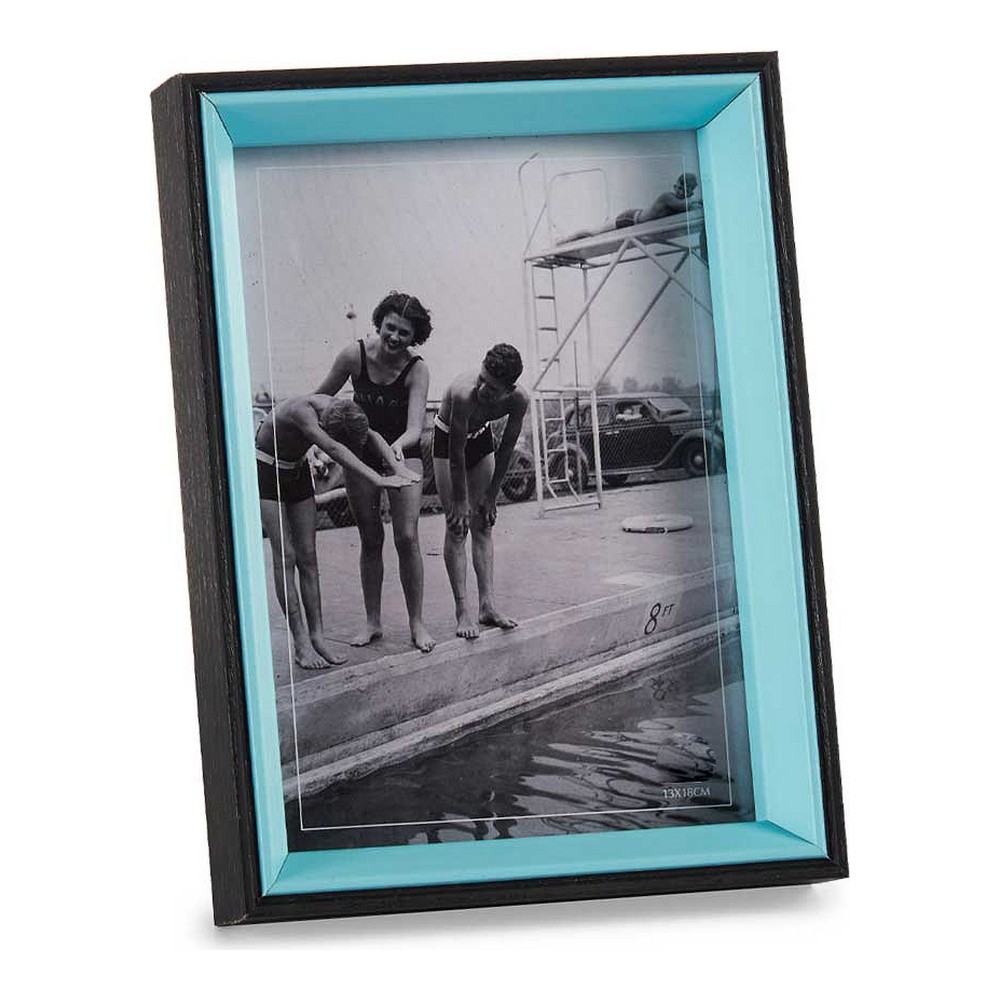 Fotoram Svart Blå Glas 3 x 20 x 15 cm Trä MDF - 2