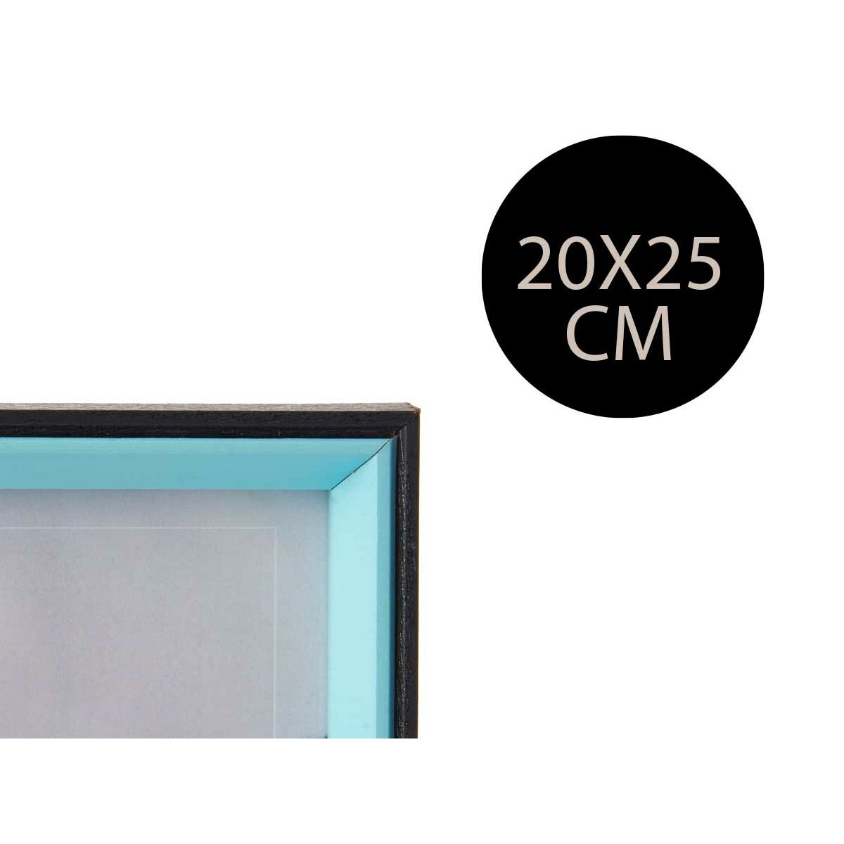 Fotoram Svart Blå Glas 3 x 27 x 22 cm Trä MDF - 5