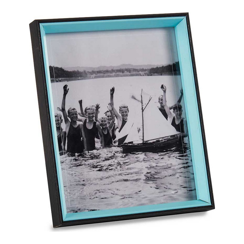 Fotoram Svart Blå Glas 3 x 27 x 22 cm Trä MDF - 2