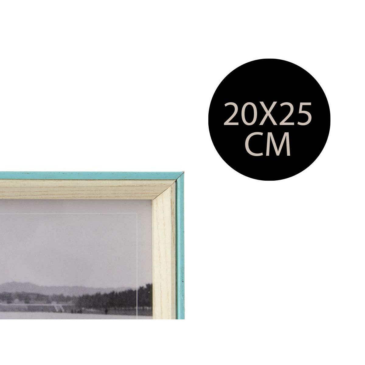 Fotoram Blå Ljusbrun Glas Vit 3 x 27 x 22 cm Trä MDF - 5