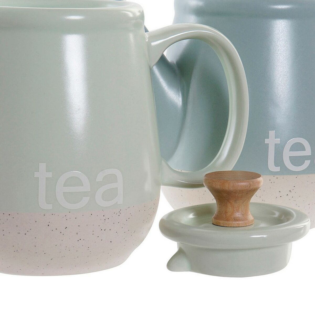 Tekanna DKD Home Decor 8424001793235 Blå Grön Stengods 1 L 22,5 x 12 x 16,5 cm (2 antal) - 6