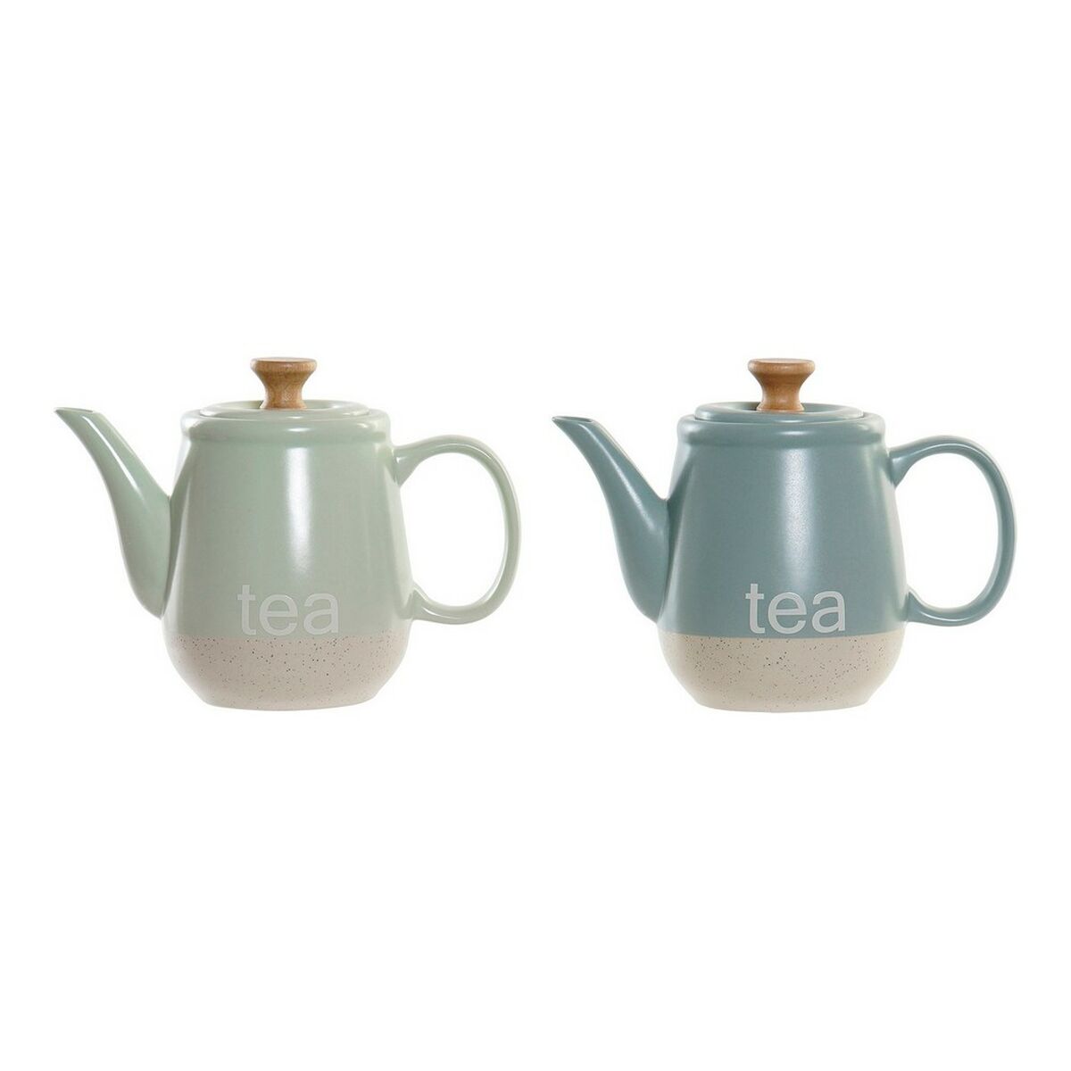 Tekanna DKD Home Decor 8424001793235 Blå Grön Stengods 1 L 22,5 x 12 x 16,5 cm (2 antal) - 4