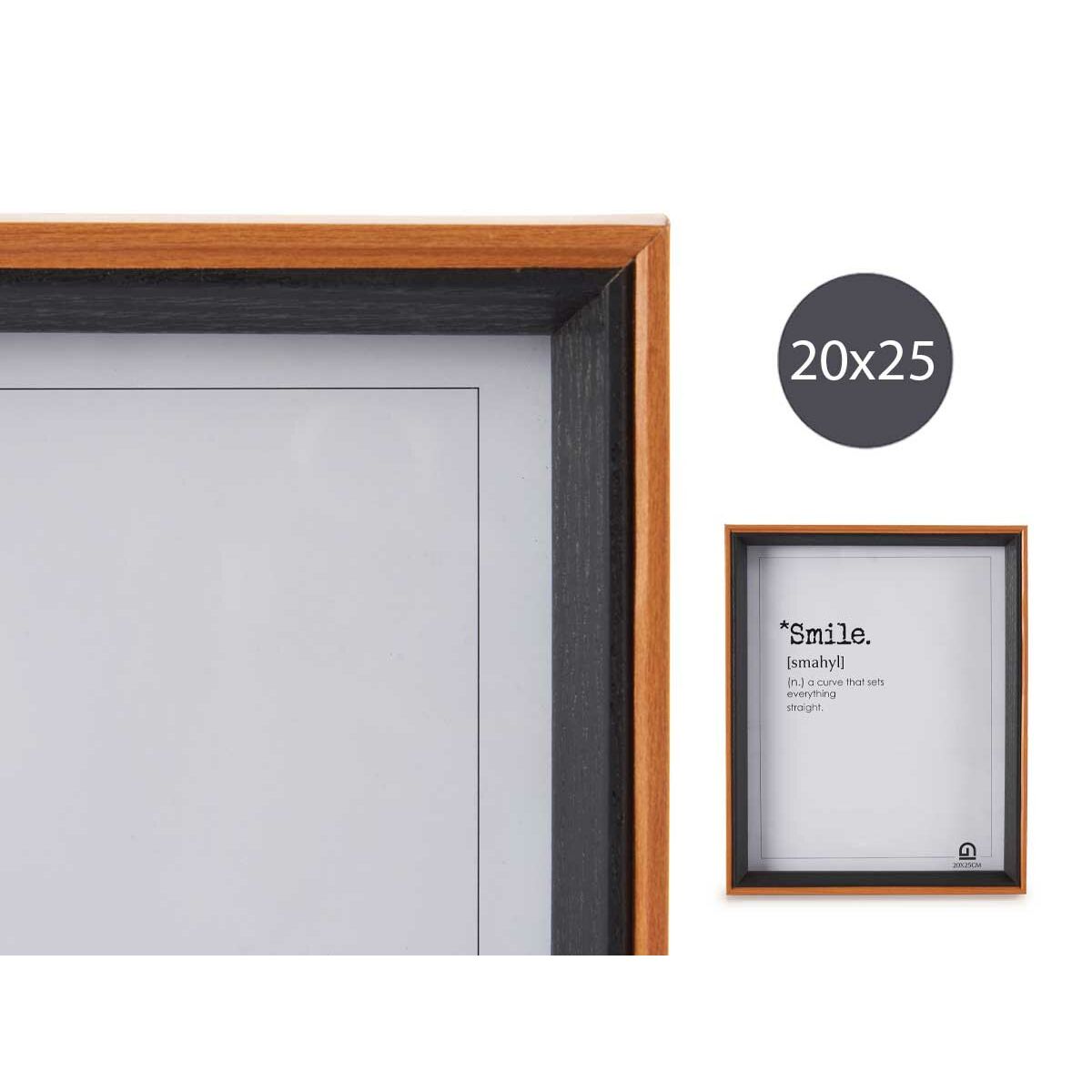 Fotoram Svart Brun 22 x 27 x 3 cm Glas Trä MDF - 5