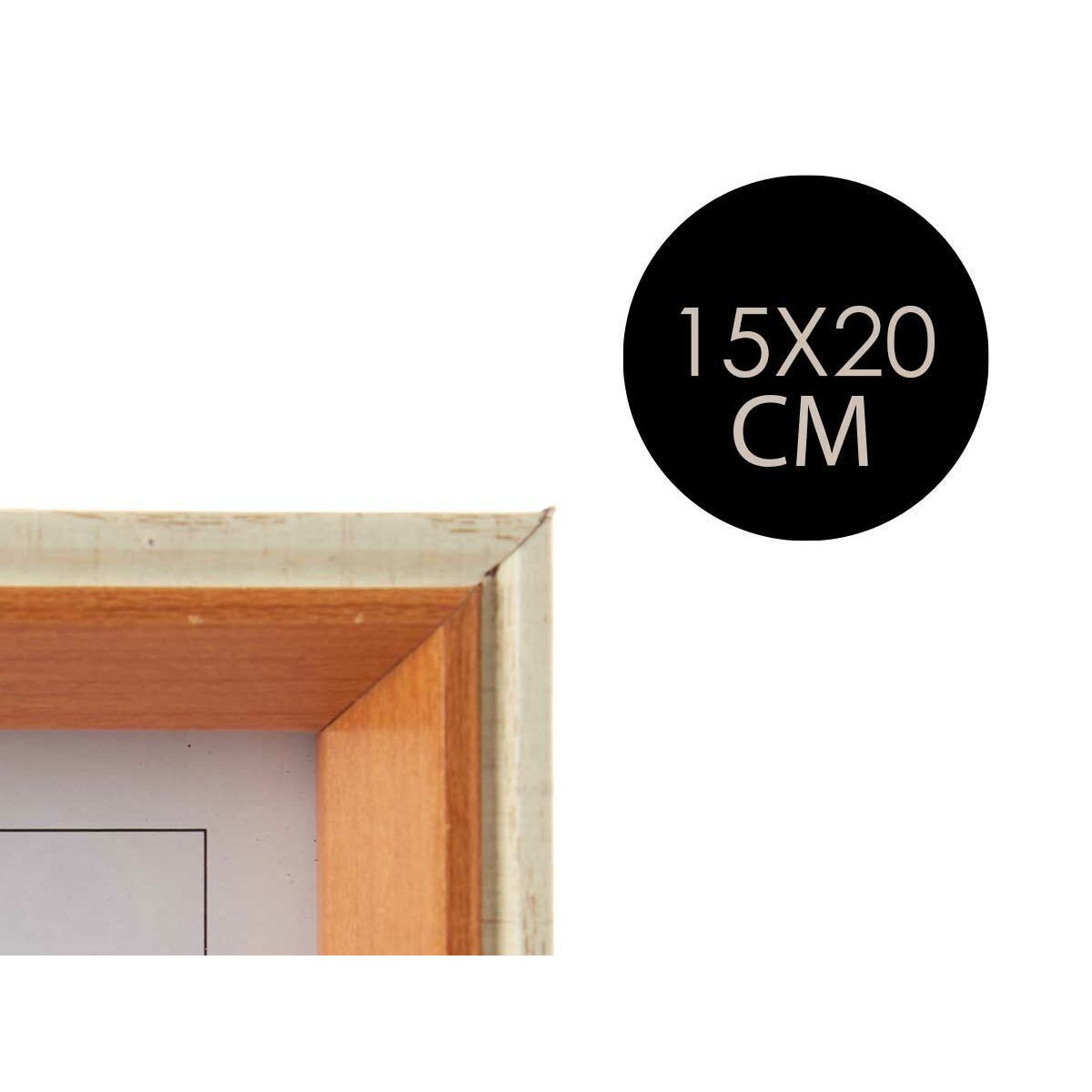 Fotoram 83619 Brun 17 x 22 x 3 cm Glas Vit Trä MDF - 5