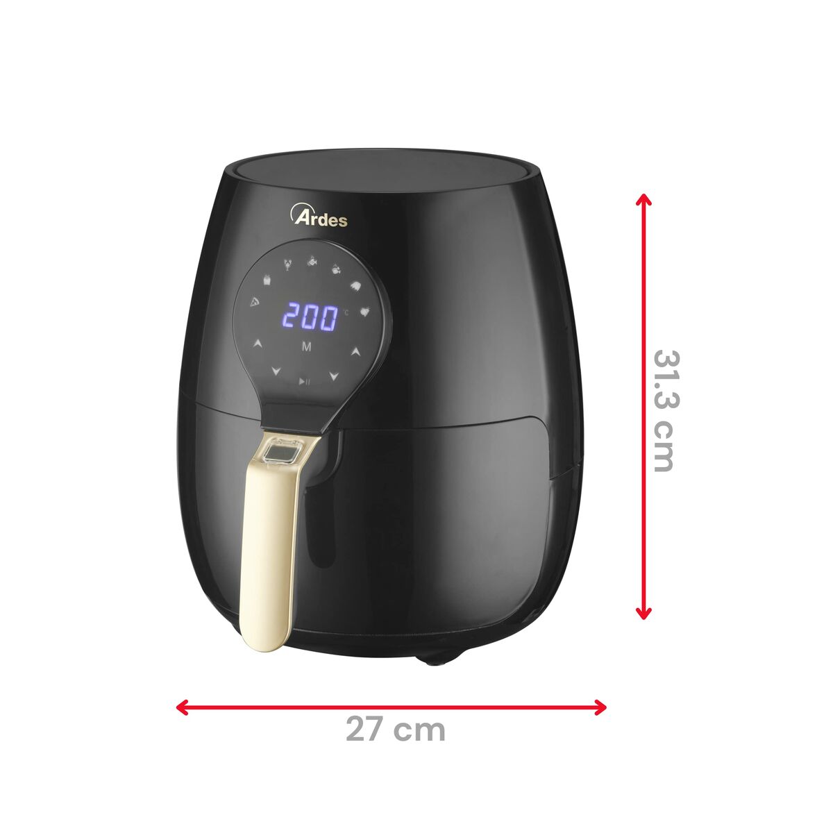 Oljefri Fritös Ardes AR1K33 Svart 1450 W 5 L - 2