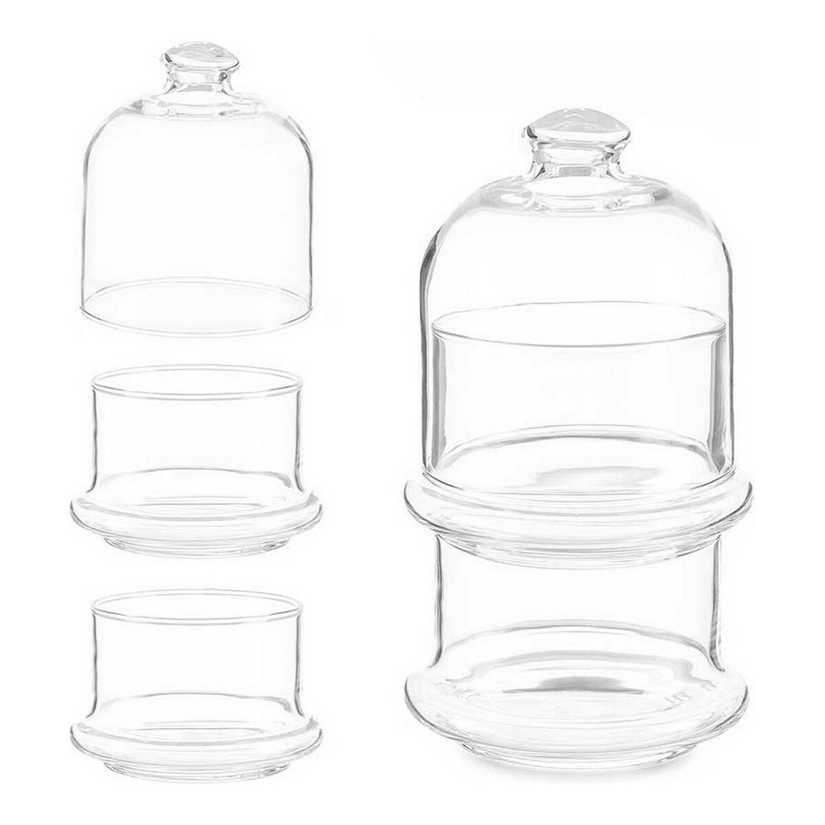 Burk Villa Patisserie Choklad Transparent Glas 9 x 16,5 x 9 cm - 4