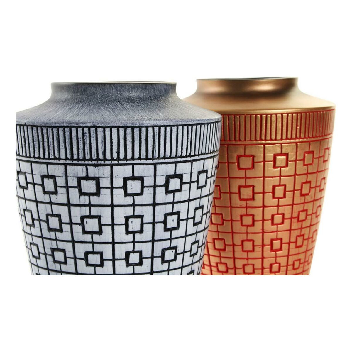 Vas DKD Home Decor 8424001822065 Blå Röd Harts Gyllene Orientalisk 17 x 17 x 20 cm (2 antal) - 6