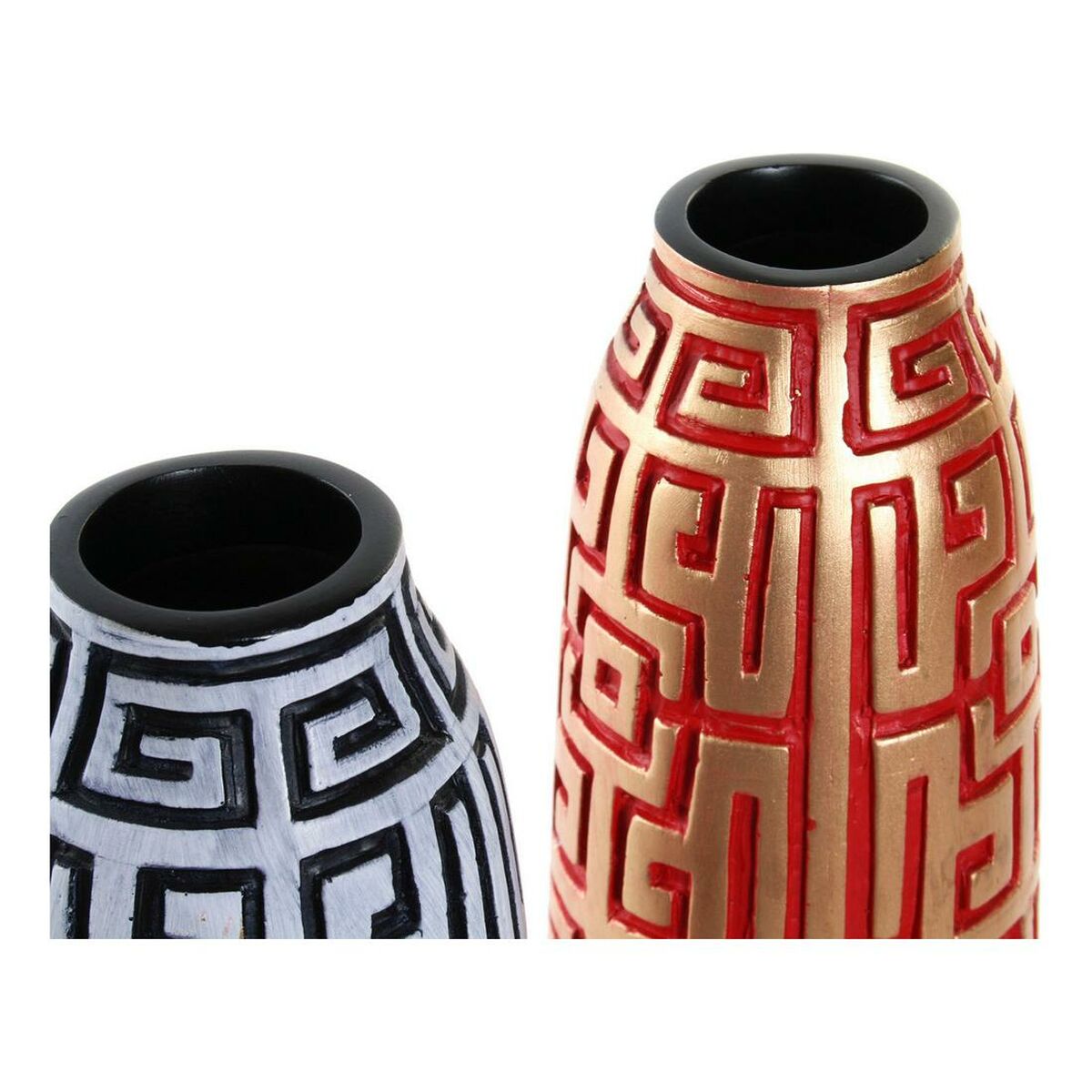 Vas DKD Home Decor 8424001822201 Blå Röd Harts Gyllene Orientalisk 10 x 10 x 36 cm (2 antal) - 5