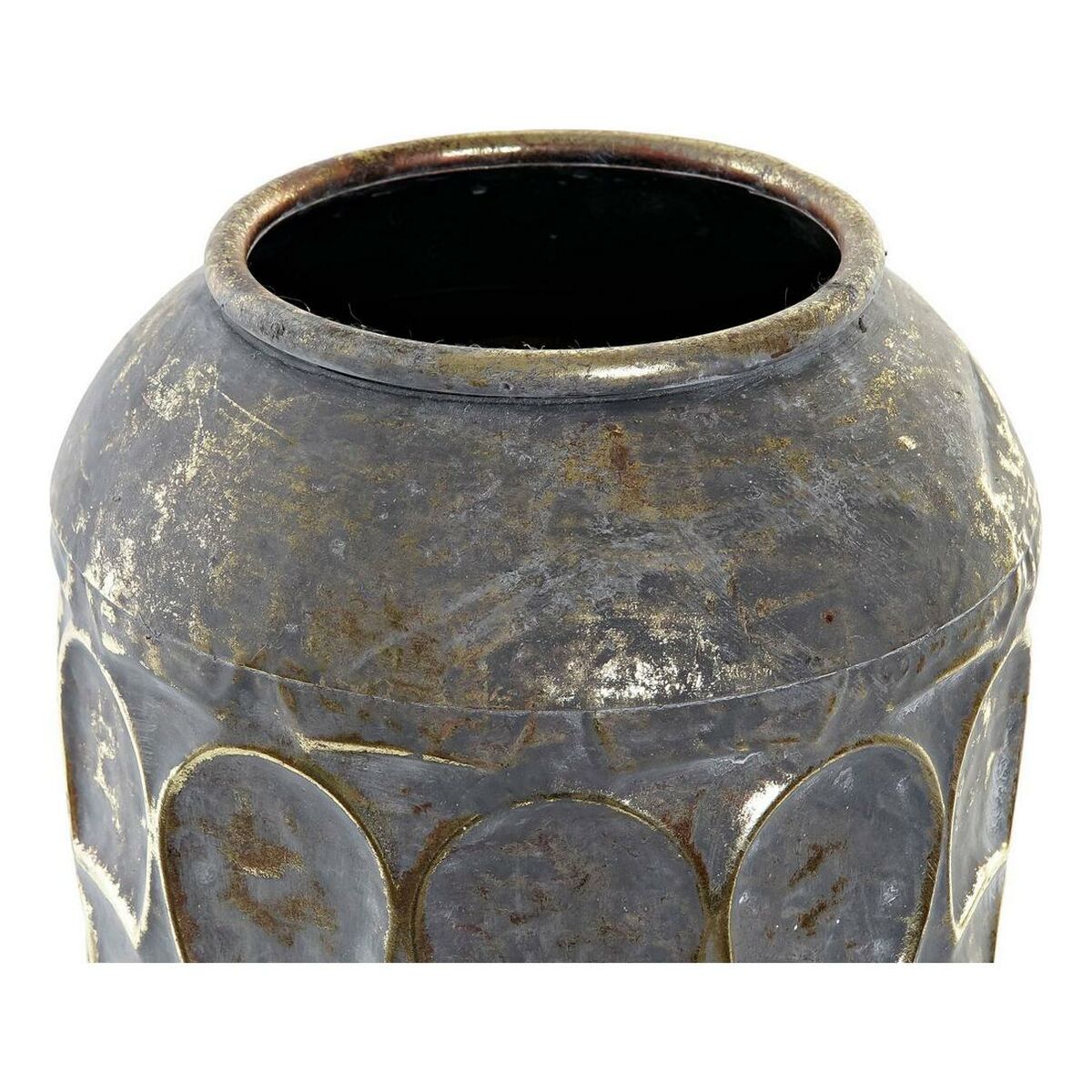 Vas DKD Home Decor Antikbehandlad Grå Gyllene Metall Orientalisk 19 x 19 x 47 cm - 6