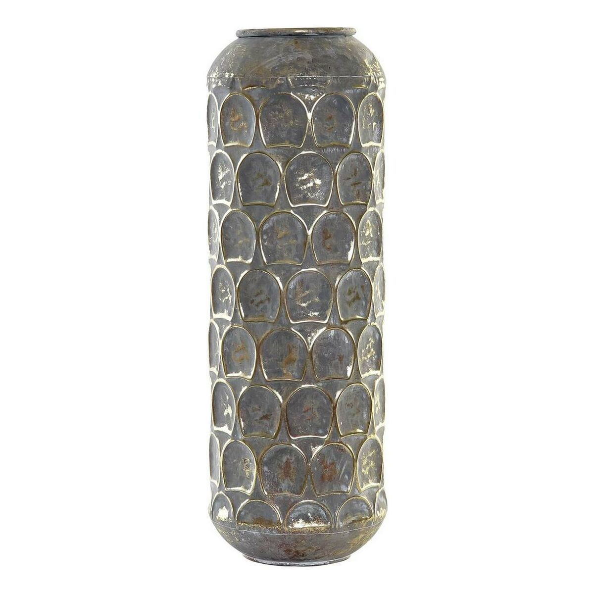 Vas DKD Home Decor Antikbehandlad Grå Gyllene Metall Orientalisk 19 x 19 x 47 cm - 4