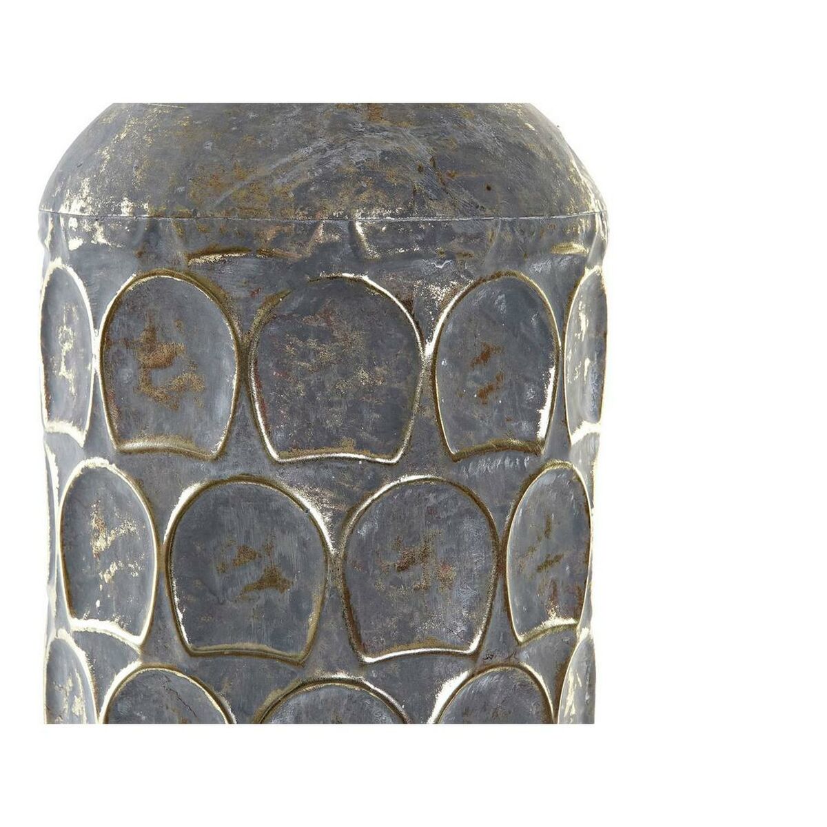 Vas DKD Home Decor Antikbehandlad Grå Gyllene Metall Orientalisk 19 x 19 x 47 cm - 5