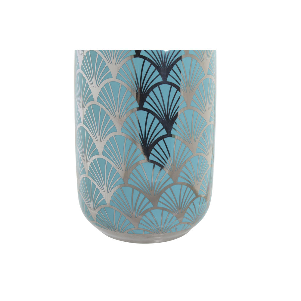 Vas DKD Home Decor 13 x 13 x 26 cm Porslin Turkos Orientalisk Kromad - 2