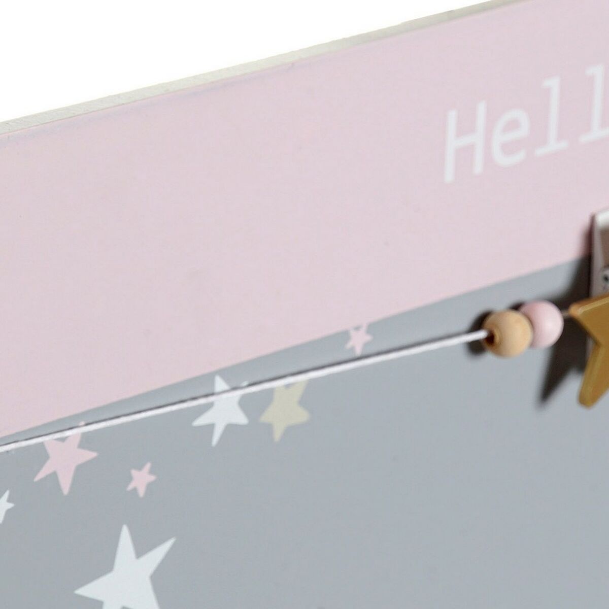 Fotoram med klämmor DKD Home Decor Hello Lovely Trä MDF Stjärnor 40 x 1 x 24 cm - 6