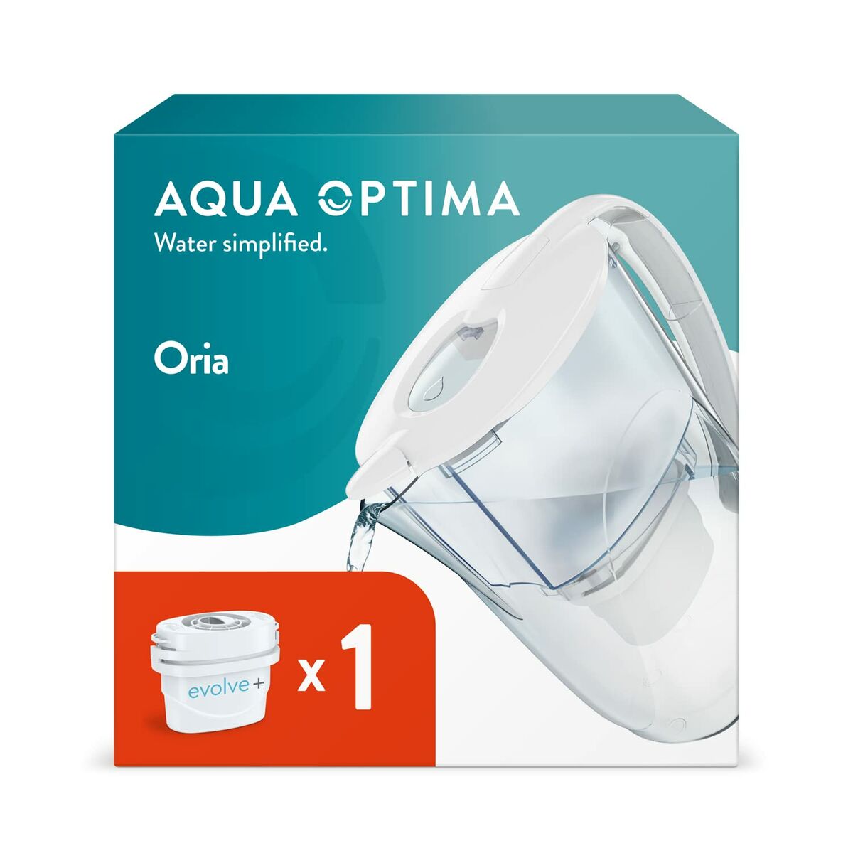 Filtreringskanna Aqua Optima Oria Vit 2,8 L