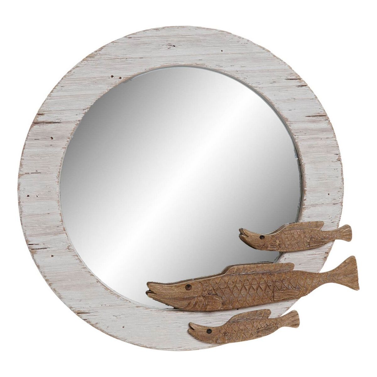 Väggspegel DKD Home Decor 41,5 x 4 x 40 cm Glas Naturell Vit Spiraler - 4