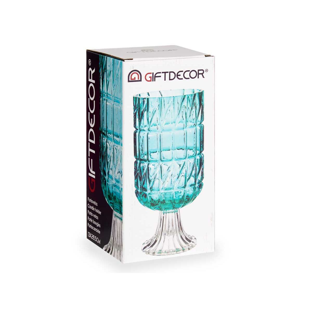 Vas Gravyr Glas Turkos (13 x 26,5 x 13 cm) - 6