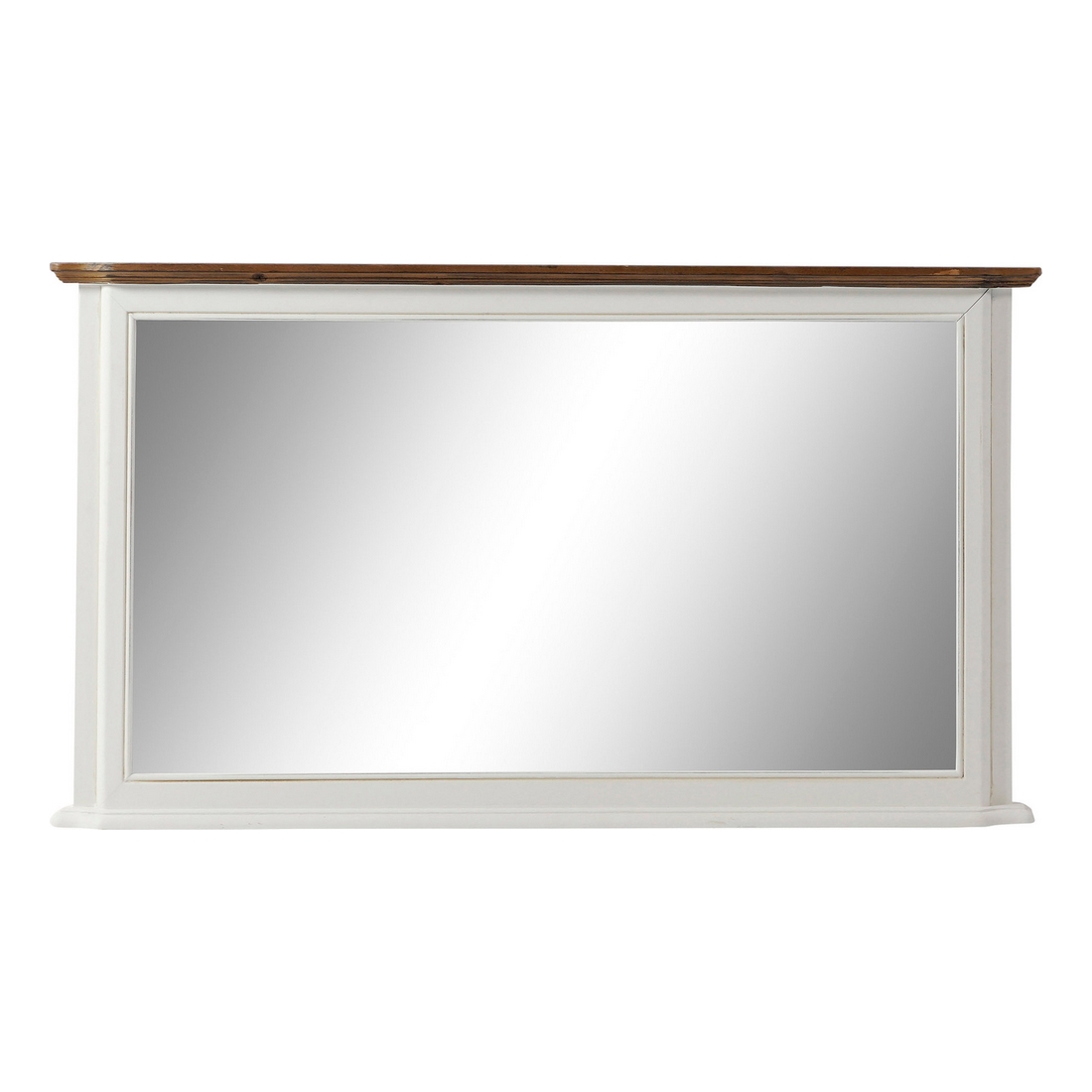 Väggspegel DKD Home Decor 115 x 6 x 66 cm Glas Brun Vit Romantisk