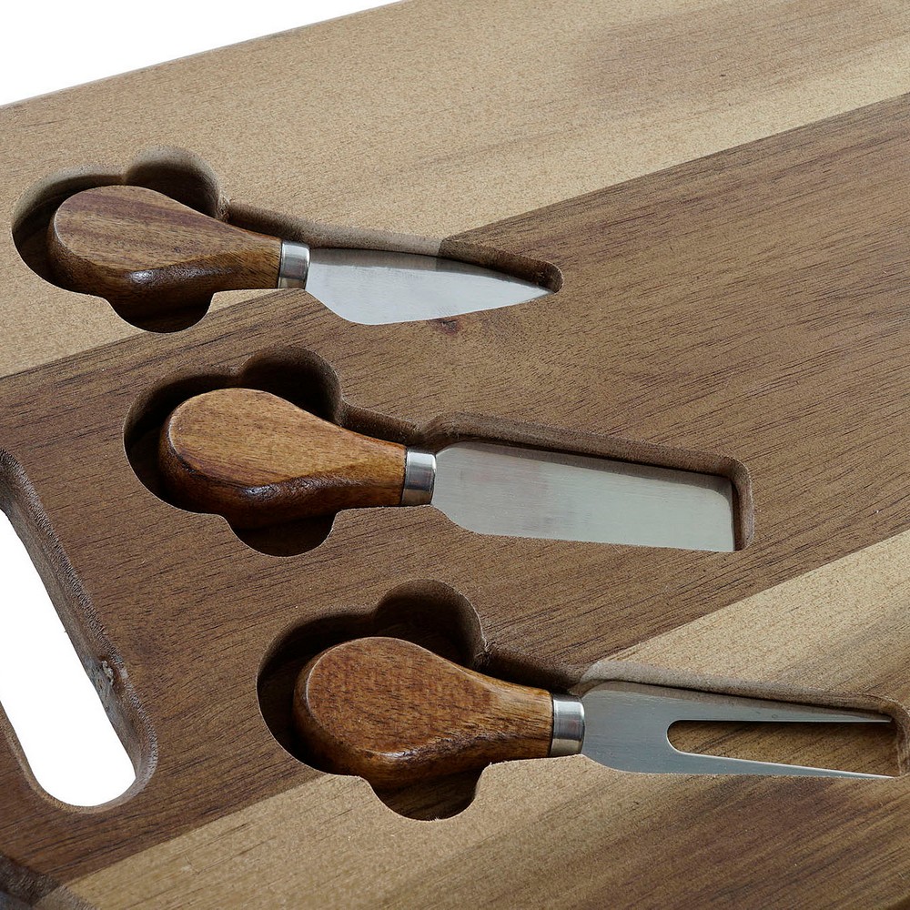 Skärbräda DKD Home Decor 42 x 25 x 2,2 cm Naturell Akaciaträ - 3